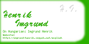 henrik imgrund business card